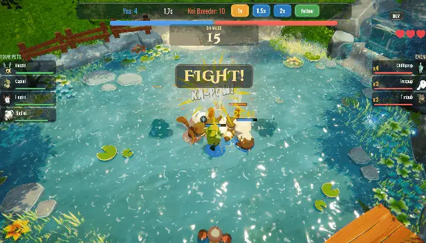 Pets casting moves mid-fight